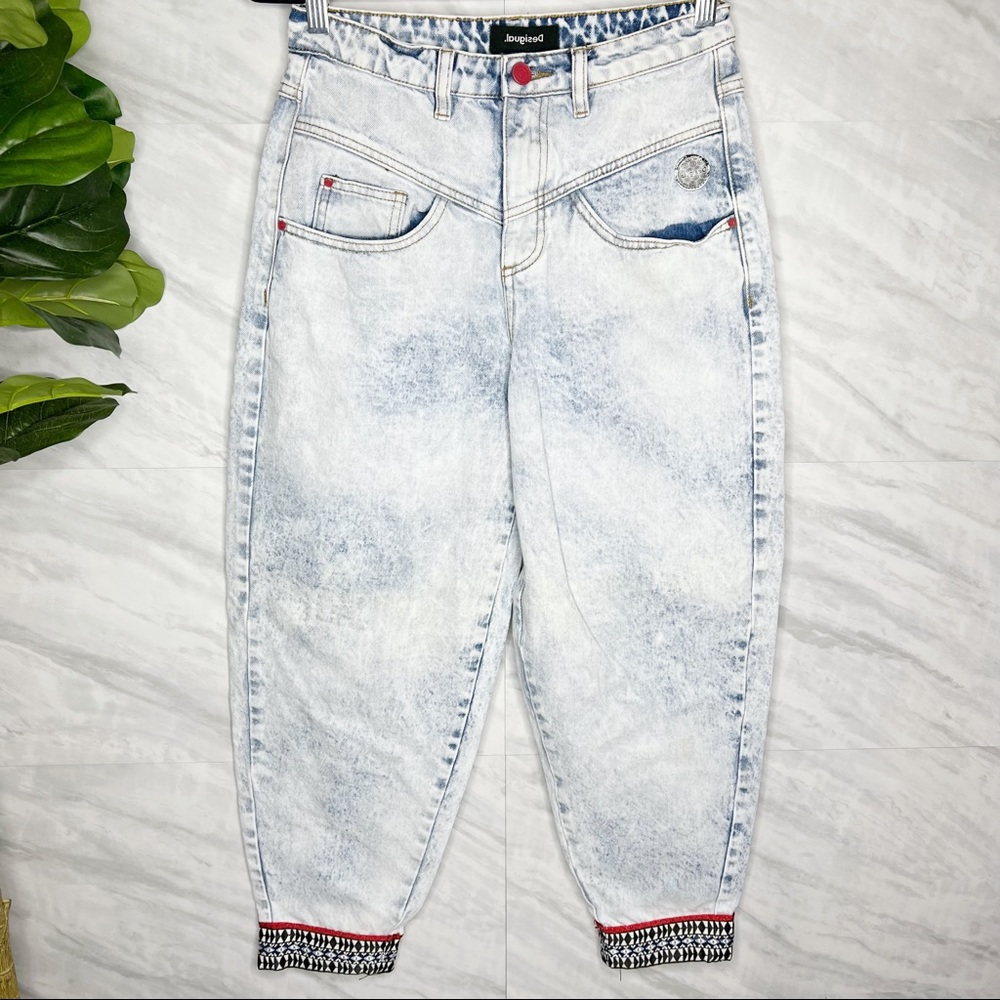 Desigual Ankle Crop Jeans Pants Medium